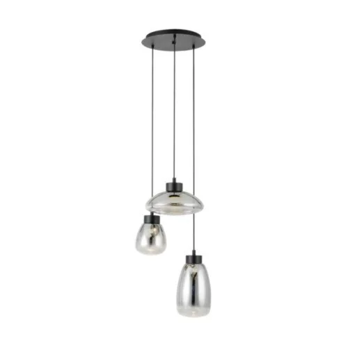 EGLO, 390299, SARNARRA, lampă suspendată, 2700 K, LED, 3X5,4W, dimmerabil, IP20, translucid negru, transparent