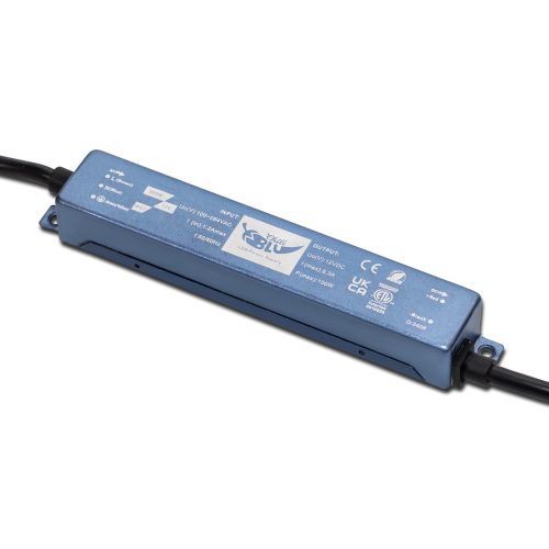 Super Small Waterproof Power Supply 100W, 12V, 8.3A, IP67, Size: 150x26x20.6mm