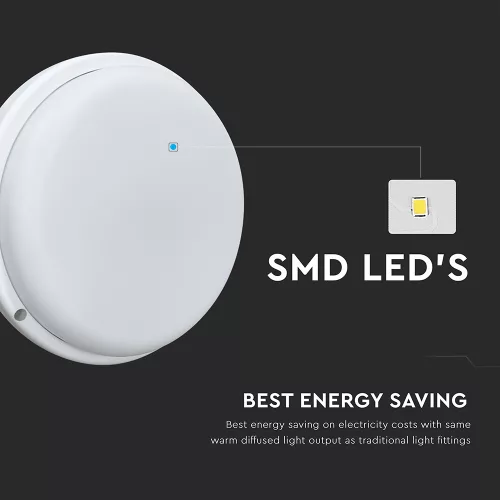 exterior lampă LED de tavan, 12w, 6500K, alb rece, 1160lm, 110°, CRI>80, IP54, V-TAC, 10197