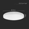 baiei lampă LED de tavan rotund, 18w, 3000K, alb cald, 1830lm, 120°, alb, CRI>80, IP44, V-TAC, 76151
