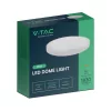 baiei lampă LED de tavan rotund, 18w, 3000K, alb cald, 1830lm, 120°, alb, CRI>80, IP44, V-TAC, 76151