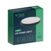 baiei lampă LED de tavan rotund, 18w, 3000K, alb cald, 1830lm, 120°, negru, CRI>80, IP44, V-TAC, 76331