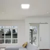 baiei lampă LED de tavan pătrat formă, 18w, 3000K, alb cald, 1830lm, 120°, alb, CRI>80, IP44, V-TAC, 76241