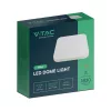 baiei lampă LED de tavan pătrat formă, 18w, 3000K, alb cald, 1830lm, 120°, alb, CRI>80, IP44, V-TAC, 76241