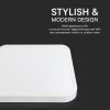baiei lampă LED de tavan pătrat formă, 18w, 6500K, alb rece, 1830lm, 120°, alb, CRI>80, IP44, V-TAC, 76261