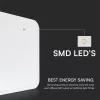 baiei lampă LED de tavan pătrat formă, 18w, 6500K, alb rece, 1830lm, 120°, alb, CRI>80, IP44, V-TAC, 76261