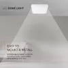 baiei lampă LED de tavan pătrat formă, 18w, 6500K, alb rece, 1830lm, 120°, alb, CRI>80, IP44, V-TAC, 76261