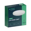 baiei lampă LED de tavan rotund, 24w, 3000K, alb cald, 2500lm, 120°, alb, CRI>80, IP44, V-TAC, 76181