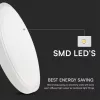 baiei lampă LED de tavan rotund, 24w, 4000K, alb natural, 2500lm, 120°, alb, CRI>80, IP44, V-TAC, 76191