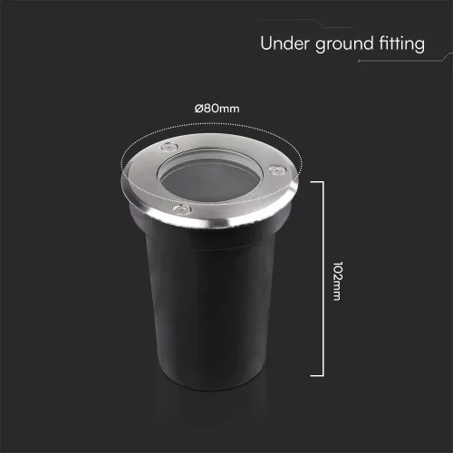 exterior lampă de podea, GU10, negru, IP67, V-TAC, 10374
