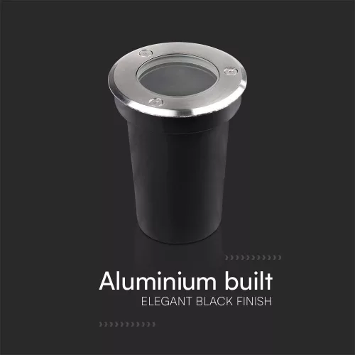 exterior lampă de podea, GU10, negru, IP67, V-TAC, 10374