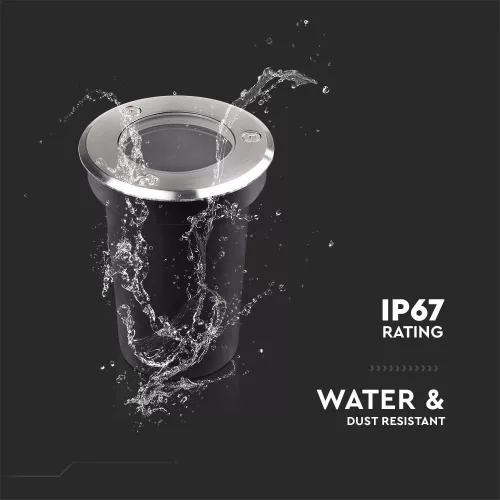 exterior lampă de podea, GU10, negru, IP67, V-TAC, 10374