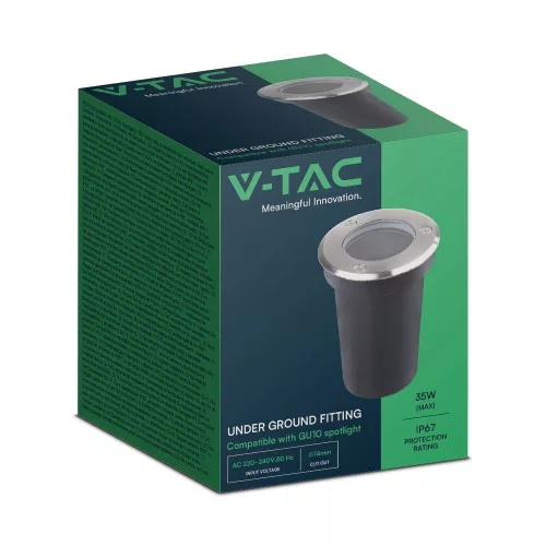 exterior lampă de podea, GU10, negru, IP67, V-TAC, 10374