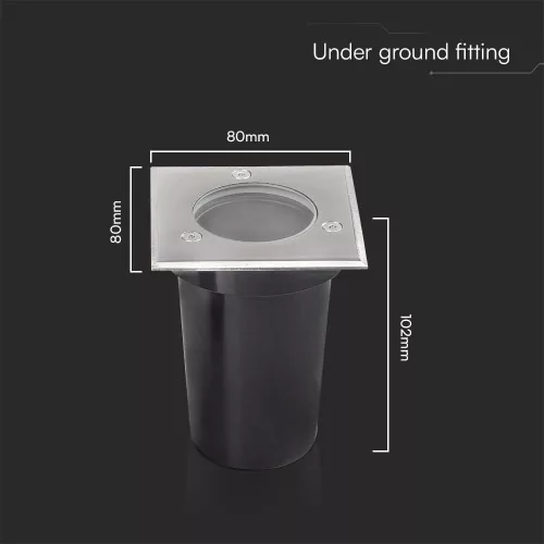 exterior lampă de podea, GU10, negru, IP67, V-TAC, 10375