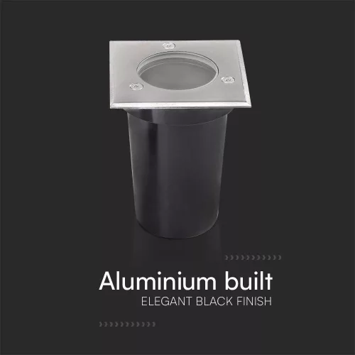 exterior lampă de podea, GU10, negru, IP67, V-TAC, 10375