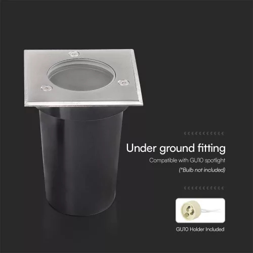 exterior lampă de podea, GU10, negru, IP67, V-TAC, 10375