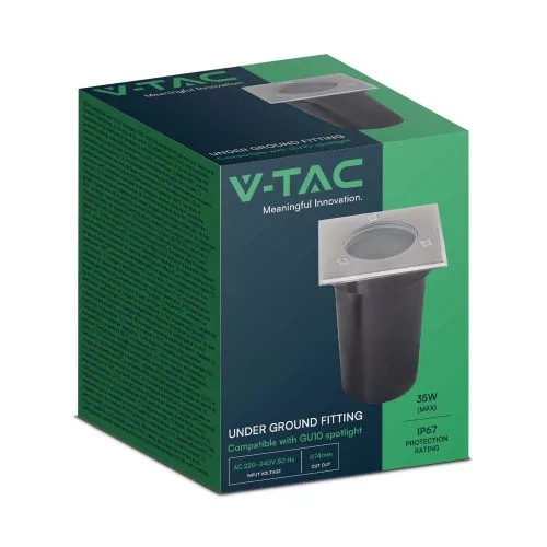 exterior lampă de podea, GU10, negru, IP67, V-TAC, 10375