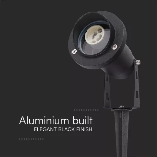 exterior cu țăruș lampadar, GU10, negru, IP65, V-TAC, 10373
