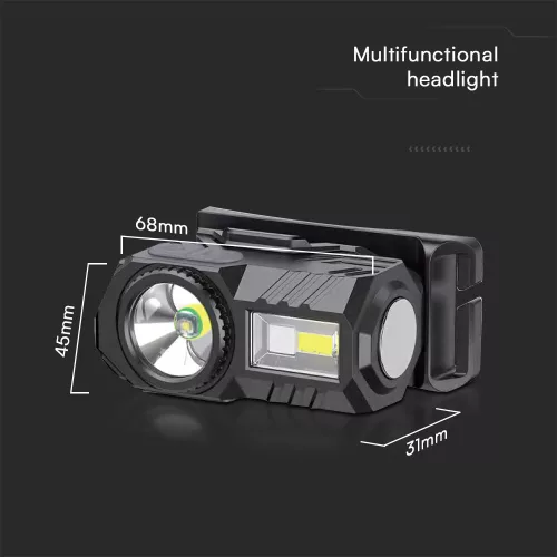 exterior reîncărcabil caplampă, 3w, negru, IP43, V-TAC, 23339
