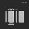 Hordozható LED kijelzős power bank, 10w, ezüst, V-TAC, 23035