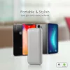 Hordozható LED kijelzős power bank, 10w, ezüst, V-TAC, 23035