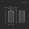 Hordozható LED kijelzős power bank, 10w, fekete, V-TAC, 23036