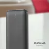 Hordozható LED kijelzős power bank, 10w, fekete, V-TAC, 23036
