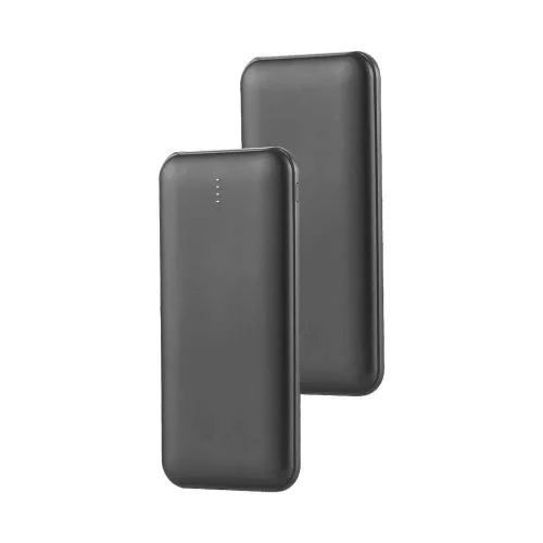 Hordozható LED kijelzős power bank, 10w, fekete, V-TAC, 23036