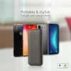 Hordozható LED kijelzős power bank, 10w, szürke, V-TAC, 23037