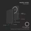 Vezeték nélküli mágneses power bank, 20w, fekete, V-TAC, 23038
