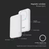Vezeték nélküli mágneses power bank, 20w, fehér, V-TAC, 23039