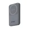 Vezeték nélküli mágneses power bank, 20w, szürke, V-TAC, 23040