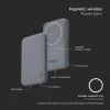 Vezeték nélküli mágneses power bank, 20w, szürke, V-TAC, 23040
