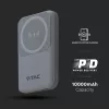 Vezeték nélküli mágneses power bank, 20w, szürke, V-TAC, 23040