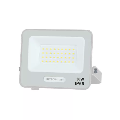LED smd proiector alb , IP65 în variantă , 15 cm cu cablu , 30W , 3000K , alb cald , 2700 lm , Optonica , 15809