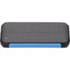 Power bank 10000mah 3.7v napelemes: 1.2w fekete+kék LED: 2w, fekete/kék, Optonica, 7691