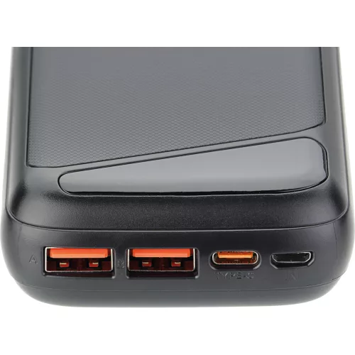 20000mah 3,7v-os fekete mikro/c típusú power bank max. teljesítmény: dc 22,5w, Optonica, 7695