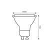 Rábalux , 79107 , SMD-LED , LED izzó , átlátszó , IP20 , GU10 , 3000K , 5W