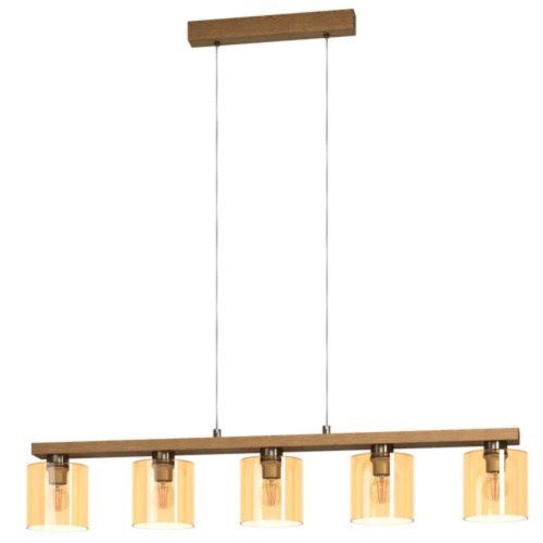 EGLO , 901292 , CASTRALVO , függeszték , E27 , 5X28W , IP20 , borostyán