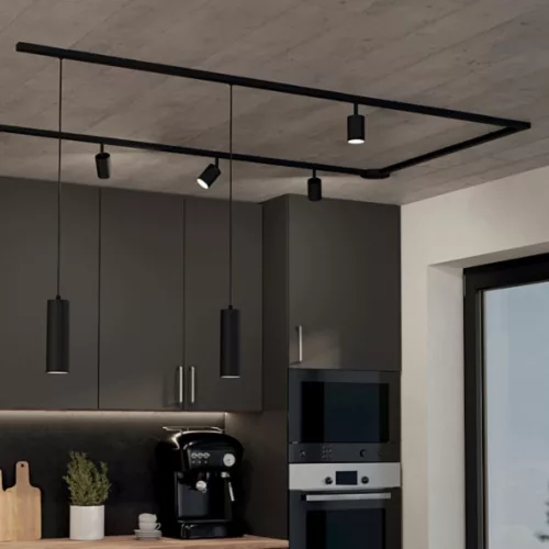 detaliu LED lampă, spot, track light, 6W, dimmerabil, CCT, 1 decorativ, 2 decorativ, negru, EGLO TPLUS, 901684