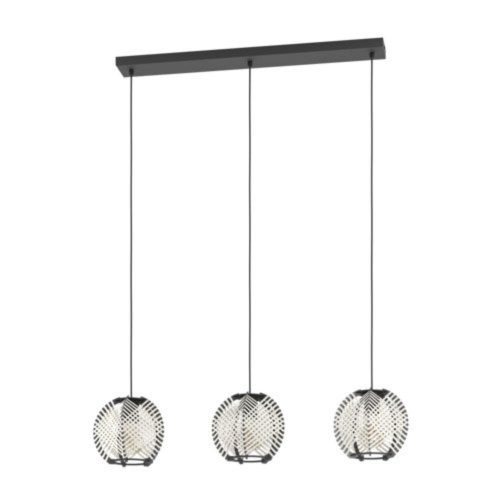 EGLO , 44007 , WAVERTON , függeszték , E27 , 3X40W , IP20 , fehér, fekete