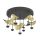 EGLO , 390411 , DRACERA , mennyezeti lámpa , 3000 K , LED , 7X2,3W , Yes , IP20 , fekete, arany