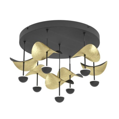 EGLO , 390411 , DRACERA , mennyezeti lámpa , 3000 K , LED , 7X2,3W , Yes , IP20 , fekete, arany