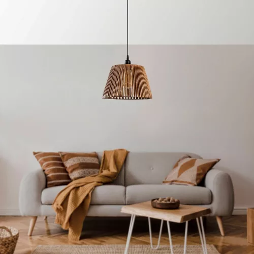 Opviq, 390FLH2177, Cone - Natural, cameleon culoare, candelabru, E27