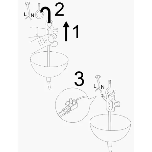 Opviq, 892OPV1721, Tel - 6721, negru culoare, candelabru, E27 cu dulie