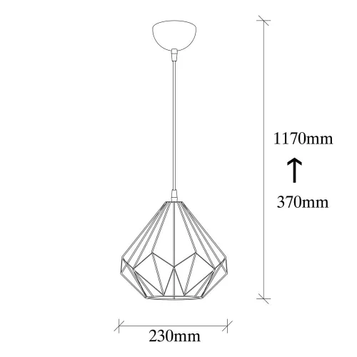 Opviq , 521SHN3392 , Diamond - 704-S , Fekete Színű , Csillár , E27 Foglalattal