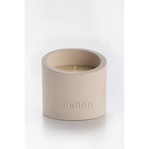 Bézs Amber Essence gyertya, 100% beton, 8,5 cm