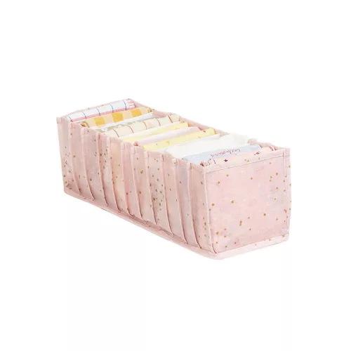Stílusos rózsaszín filckosár, 43x14x15 cm | 100% polipropilén