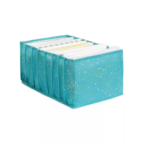 Kék filckosár, 37x18x24 cm | 100% polipropilén | Stílusos tárolási megoldás