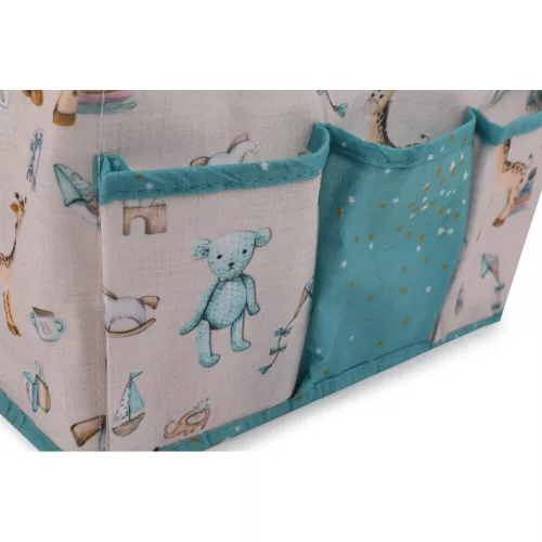 Kék filckosár, 30x21x20 cm | 100% polipropilén | Stílusos tárolási megoldás